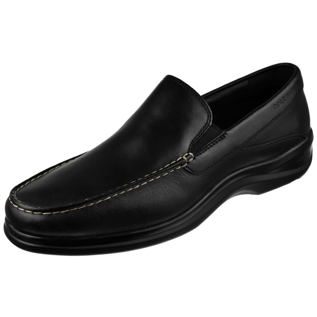 COLE HAAN Men’s Grand OS Santa Barbara Twin Gore II Leather Loafers Black 10.5M Cole Haan Santa Barbara Loafer Casual Shoes for Men for sale  main image 3
